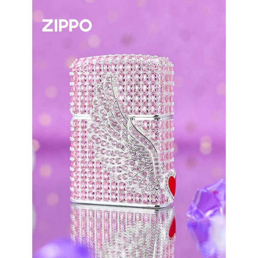 zippo打火机 粉钻爱神之翼镶钻贴章重盔甲防风煤油圣诞送男友,ZIPPO/瑞士军刀/眼镜,ZIPPO/芝宝,淘宝优惠券,粉丝福利购,淘宝优惠卷