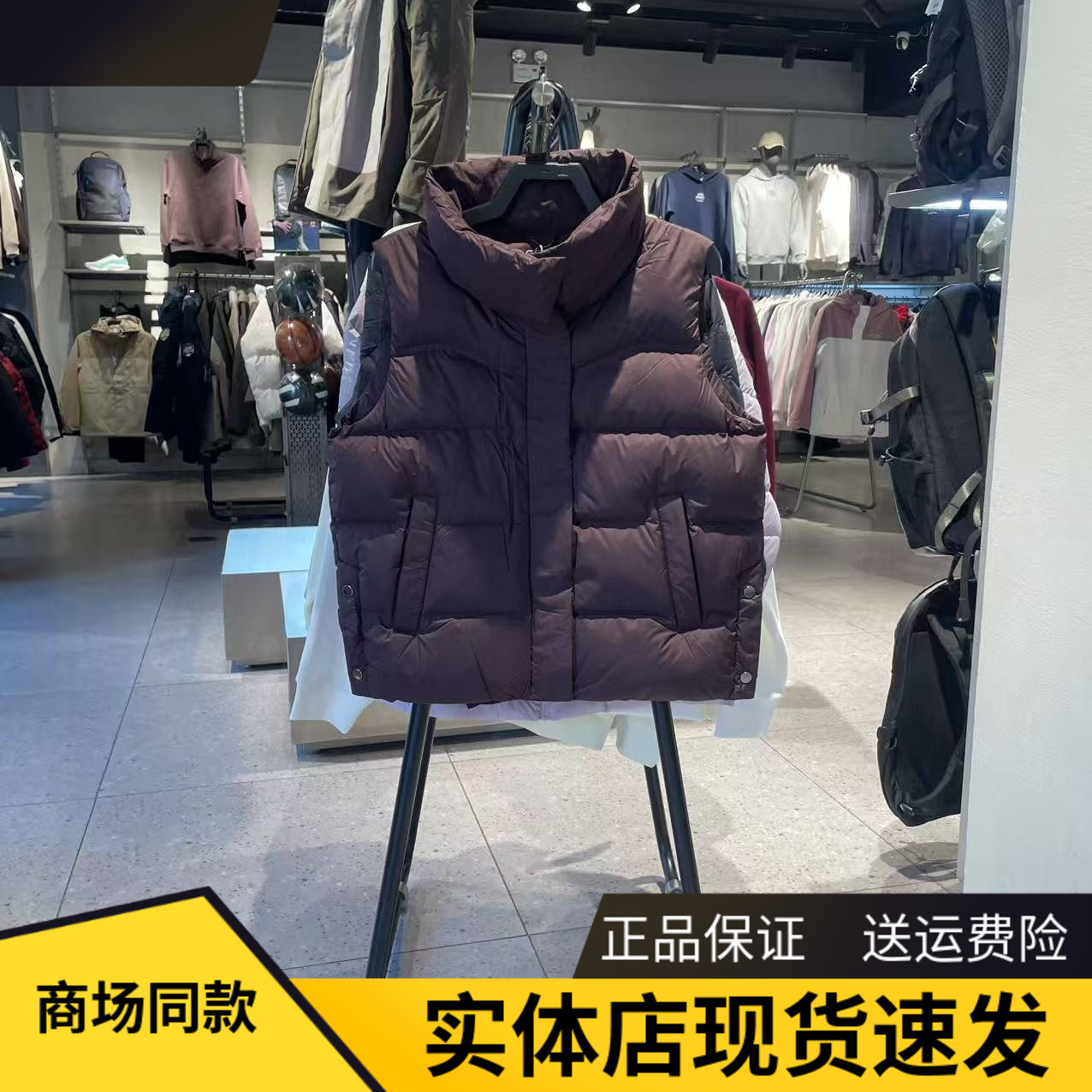 安踏羽绒服马甲女鸭绒保暖外套