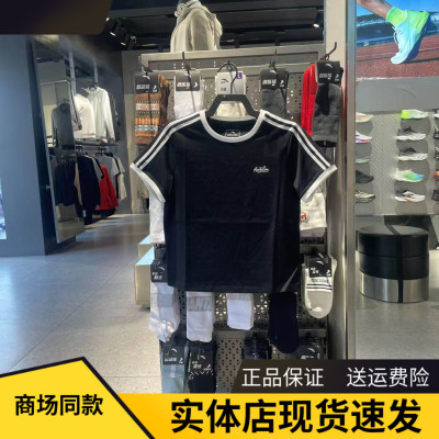 安踏短袖T恤女吸汗透气针织圆领