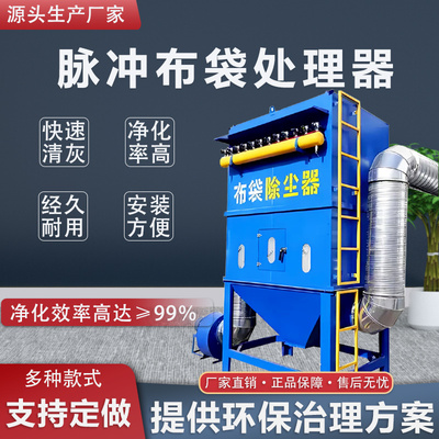 脉冲布袋除尘器设备耐高温锅炉木工工业环保中央粉尘收集除尘器