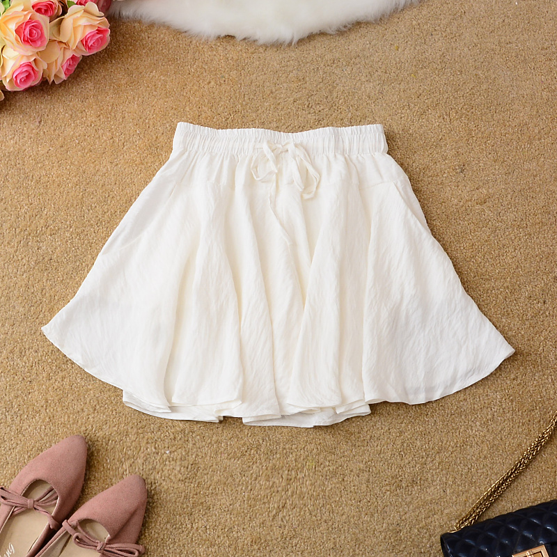 春夏季半身裙防走光系带A字