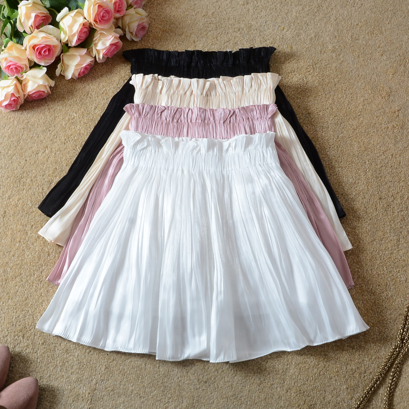 春夏季百褶学生a字蓬蓬半身裙裤