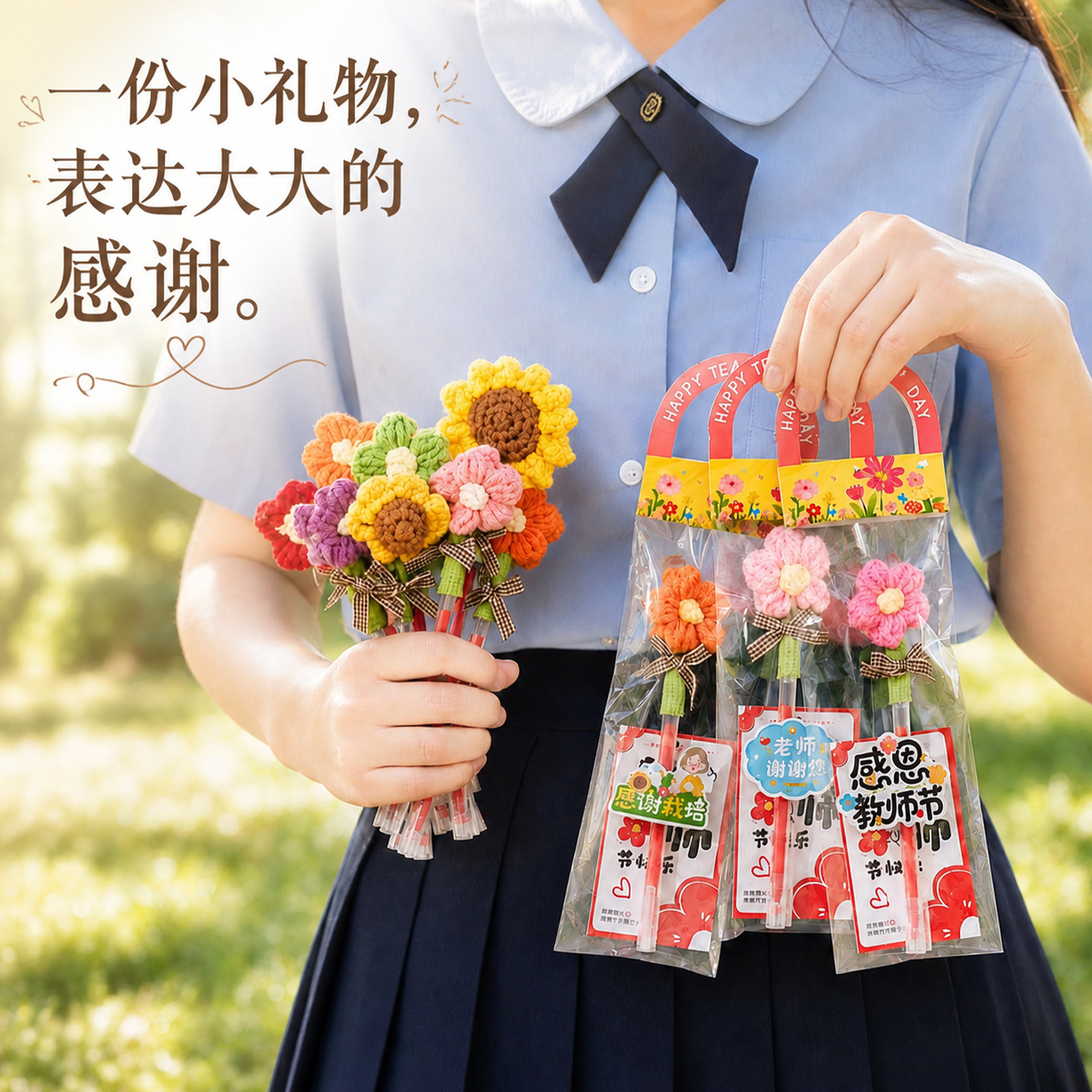 教师节礼物实用高档花束红笔送男女老师2026新款幼儿园创意谢师礼