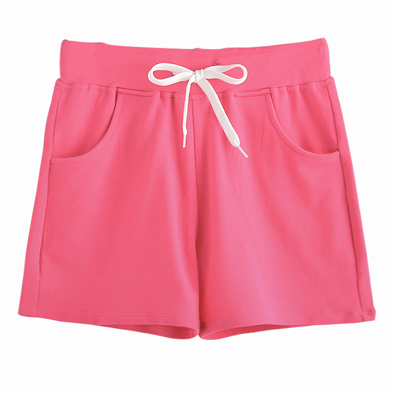 2019夏装纯棉宽松大码五分高腰运动裤A字裤裙休闲短裤女裤松紧腰