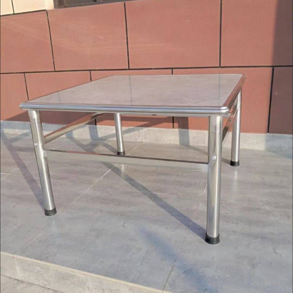 不锈钢方桌家用餐桌架80*80桌面钢化玻璃不锈钢地板砖瓷砖桌子架,住宅家具,岛台餐桌,淘宝优惠券,粉丝福利购,淘宝优惠卷
