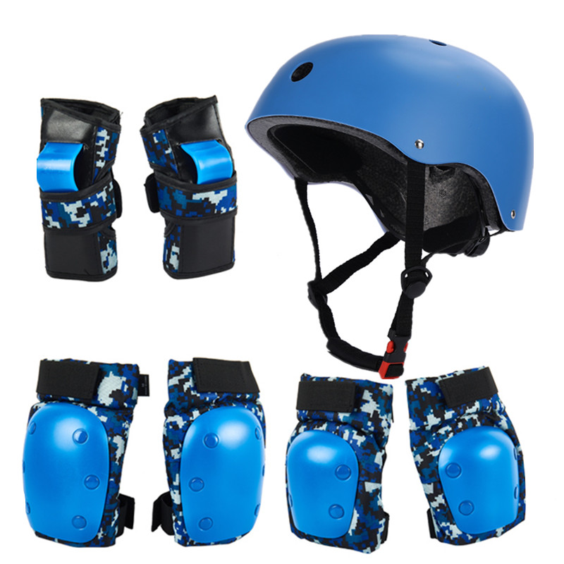 滑板头盔专业护具轮滑儿童成人护膝肘护掌六件套装陆地冲浪板溜冰