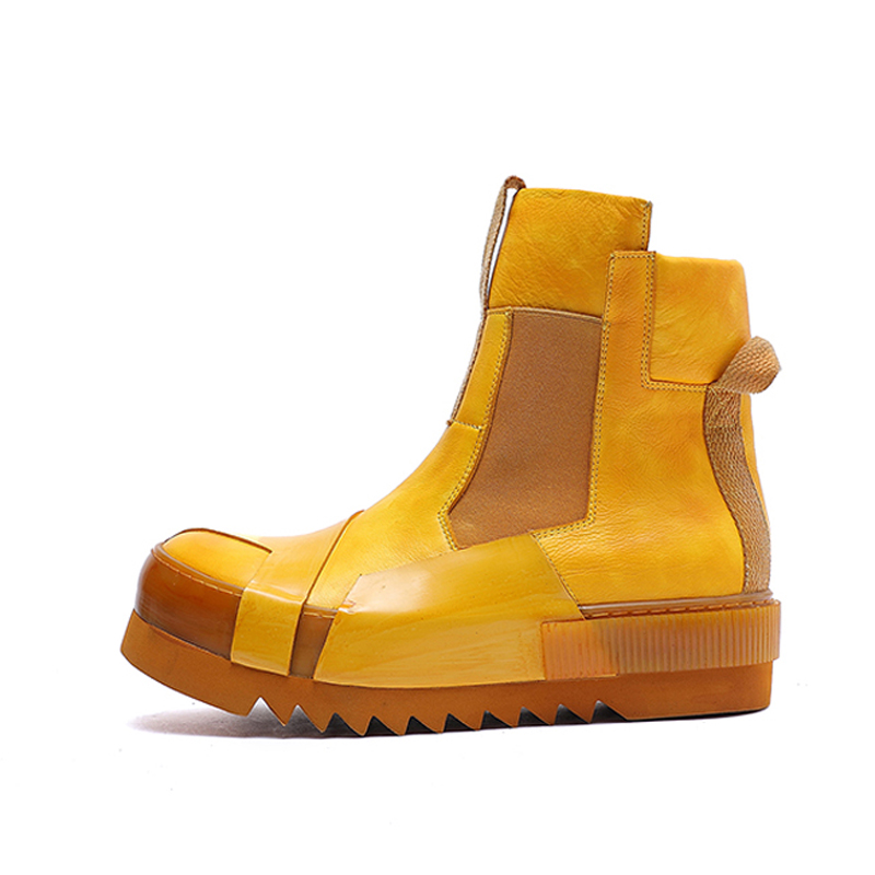 真皮手工厚底增高小众休闲风男鞋