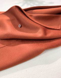 PetalsOnYou焦糖色 春秋水波纹双面山羊绒翻领外套短款大衣可定制