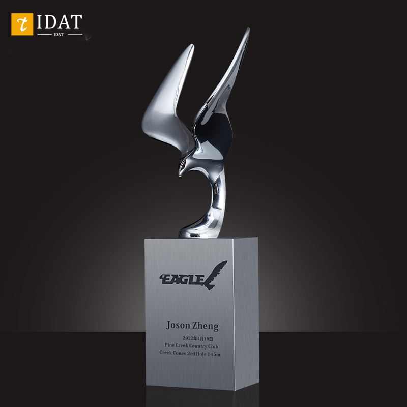 金属奖杯定制高尔夫赛事水晶奖牌一杆进洞EAGLE 颁奖冠亚军纪念品