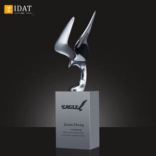 金属奖杯定制高尔夫赛事水晶奖牌一杆进洞EAGLE 颁奖冠亚军纪念品