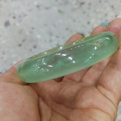 天青冻蓝冰，岫玉手镯，绿冰手镯，冰透，高冰