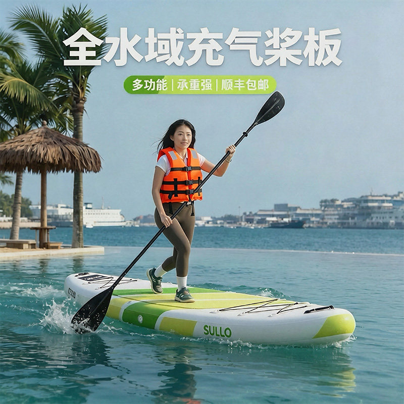 冲浪板pvc专业户外钓鱼成人浮板水上桨板sup充气电动路亚浆板