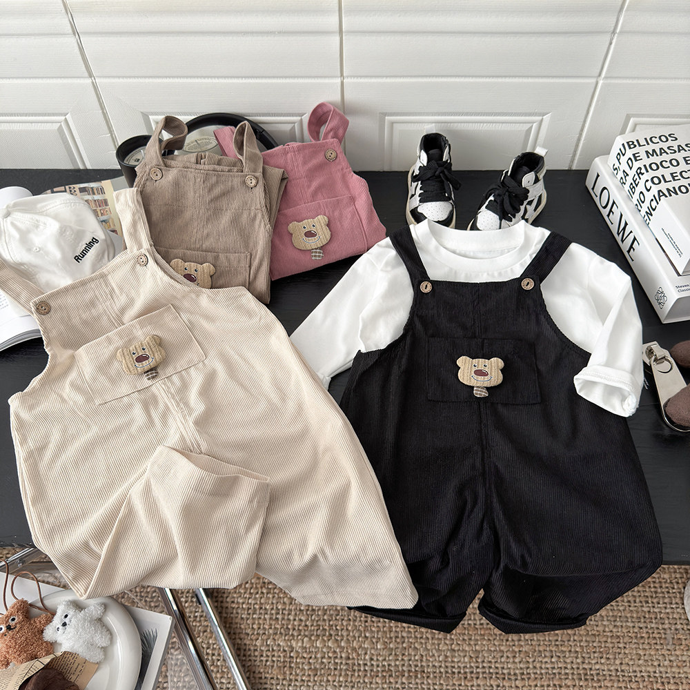 儿童春秋宝宝宽松休闲小童外穿男宝女宝婴童洋气韩版背带裤,童装/婴儿装/亲子装,裤子,淘宝优惠券,粉丝福利购,淘宝优惠卷