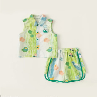 男童夏套装宝宝夏季衣服2025新款儿童夏装男孩夏日套装童装多巴胺