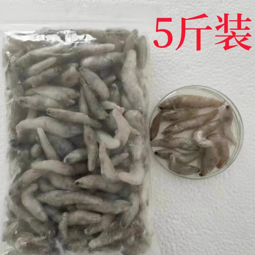 新鲜去枪去尾小河虾冷冻青虾白对虾虾段泥鳅龙虎魟鱼饲料鱼食宠物