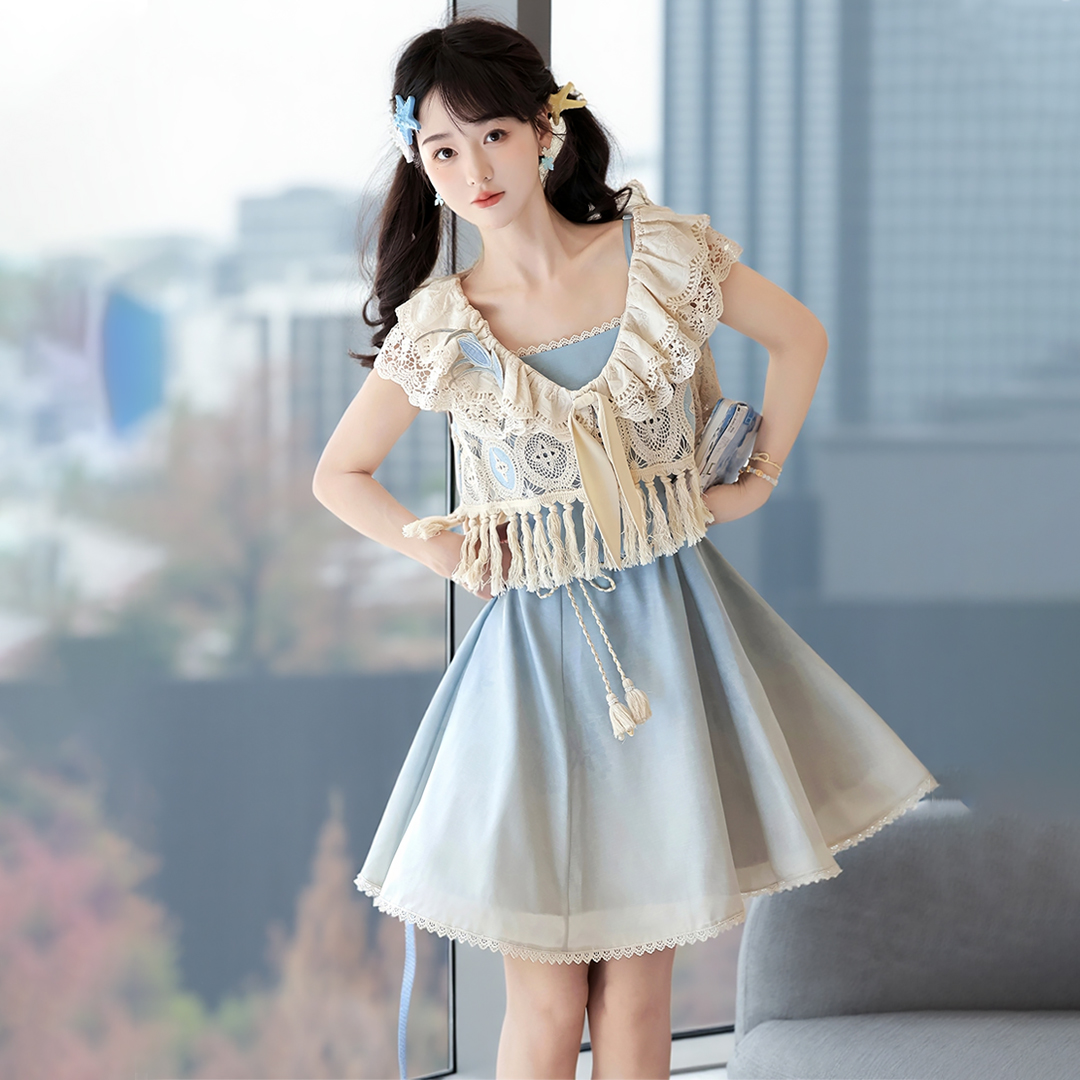 夏至海盐汉元素改良汉服套装