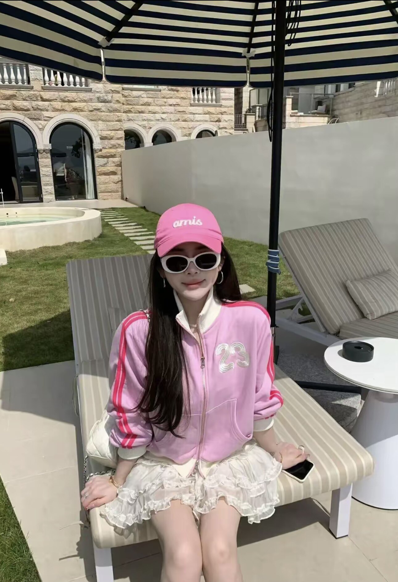 Miss家 2026春韩版时尚百搭显瘦气质数字刺绣卫衣外套女宽松上衣