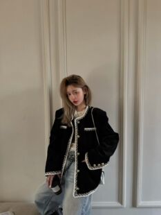 时尚 Miss家 韩版 新款 百搭圆领小香风外套女高端粗花呢 2026春季