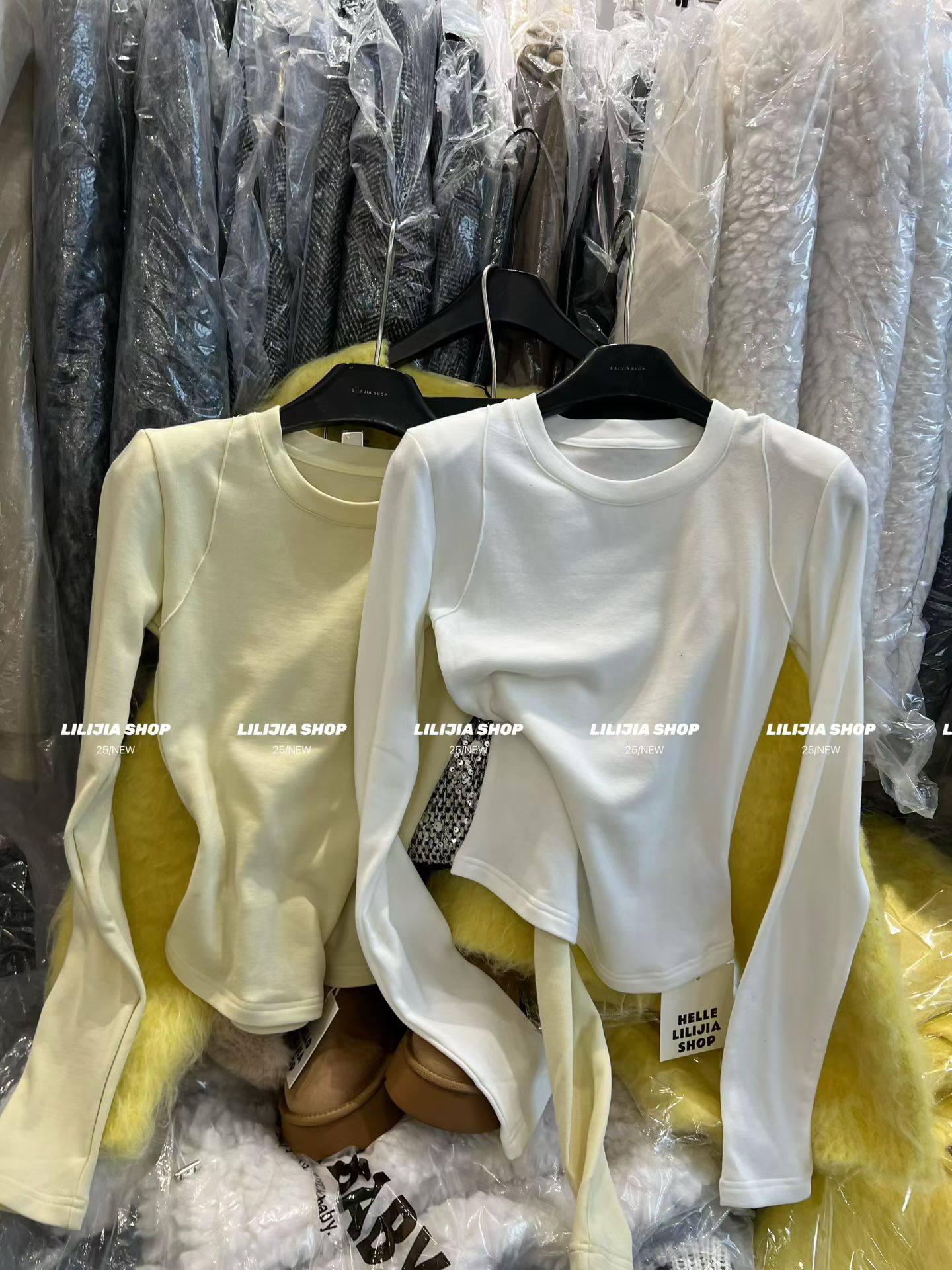 Miss家 2025冬季新款韩版宽松显瘦百搭圆领长袖加厚T恤上衣女