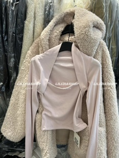 气质显瘦坎肩设计感方领内搭上衣女 女2025秋冬新款 Miss家 打底衫