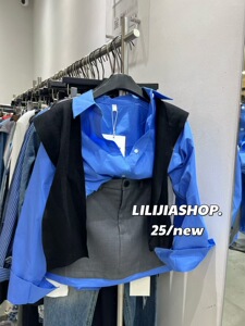 Miss家2025秋季新款韩版时尚百搭显瘦披肩衬衫+高腰半身裙三件套