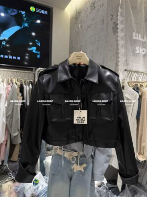 Miss家 2026新款韩版时尚百搭显瘦高级感气质短款皮衣外套女