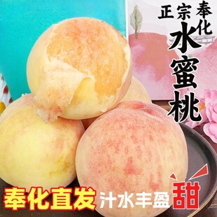 宁波奉化水蜜桃正宗原产地现摘现发新鲜水果当季孕妇自然熟软桃子