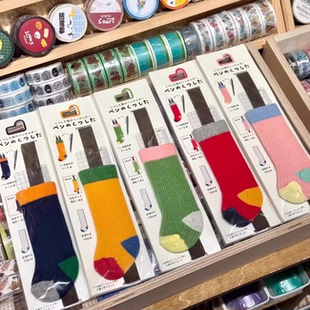 日系袜子手账本绑带创意高颜值可爱笔插针织文具尺子本子收纳笔袋