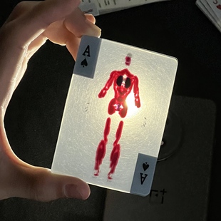 人体切片扑克牌创意花切骨骼透明牌收藏卡片搞怪小众聚会解压玩具