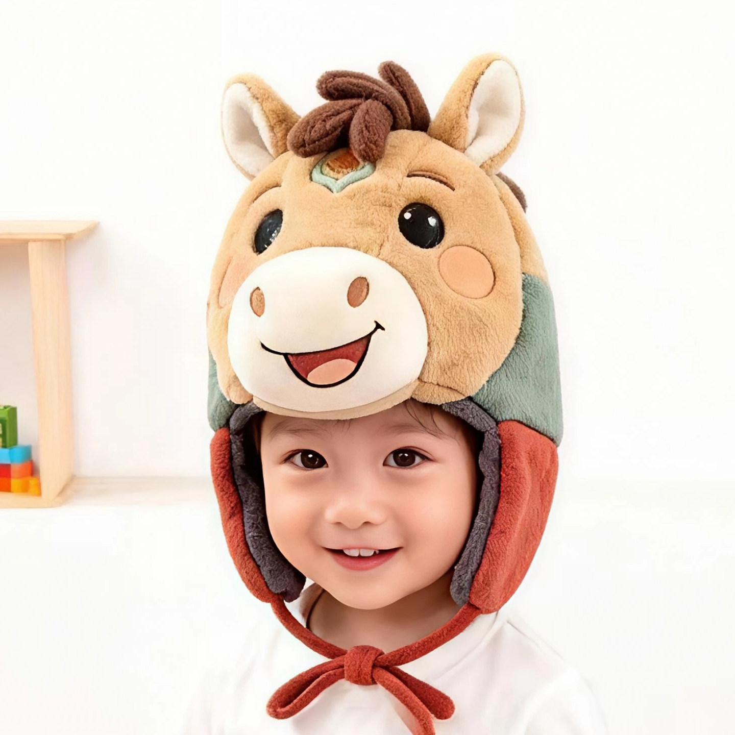 冬季帽子保暖可爱马儿保暖帽毛绒骑车帽子冬季保暖头套男女通用款,模玩/动漫/周边/娃圈三坑/桌游,动漫T恤/鞋帽/服装,淘宝优惠券,粉丝福利购,淘宝优惠卷