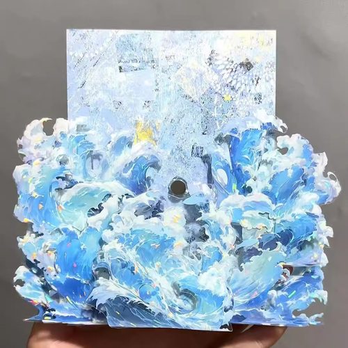 原创海浪高颜值7558mm磁吸吧唧