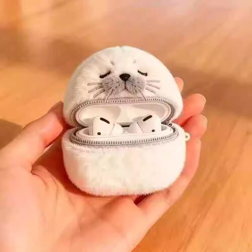 毛线海豹耳机防摔保护套