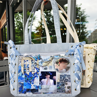 周深痛包单肩包大容量丝带痛高颜值新款学生通勤大食量扎板材料包