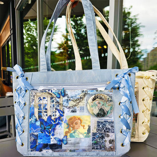 记者第五人格谷子徽章卡片单肩包学生通勤大容量丝带痛包扎板漫展