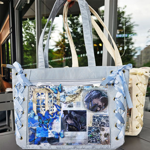 傅融代号鸢如鸢卡片吧唧扎板单肩包大容量手提包丝带痛包漫展通勤