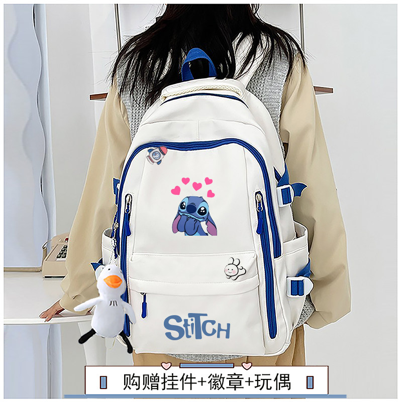 星际宝贝史迪奇周边包包卡通可爱男女小学初中高中学生书包双肩包