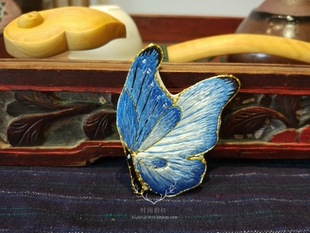 苏绣手工绣花绣片刺绣花贴中式服装高定辅料DIY饰品古风创意蝴蝶