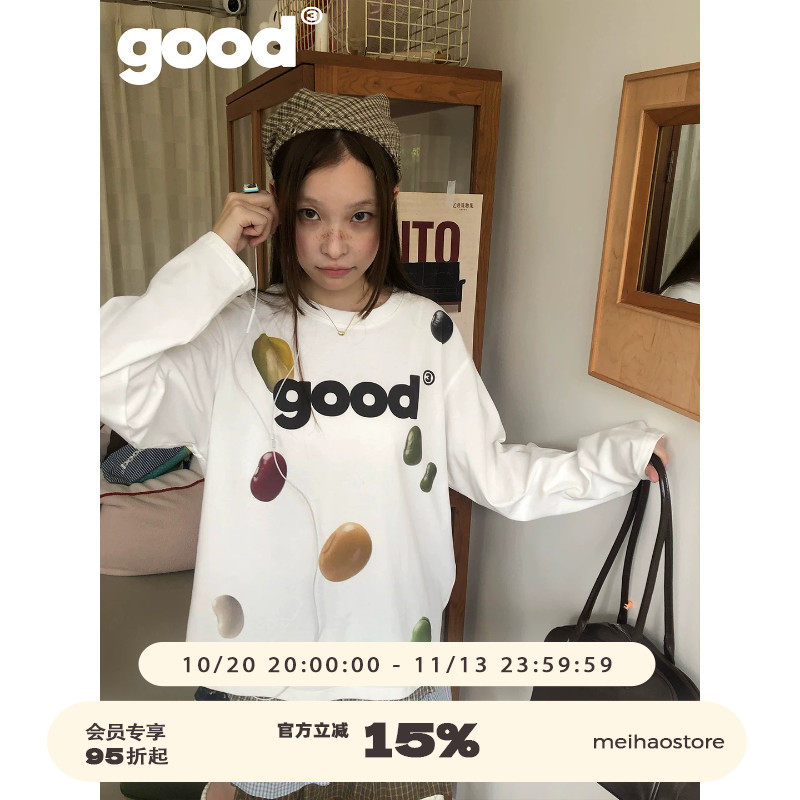 美好商店MeihaoStore「种豆得豆」秋收之际good五谷豆全棉长袖T恤