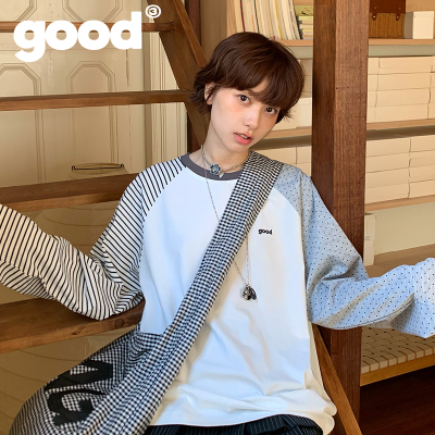 美好商店撞色拼接上衣