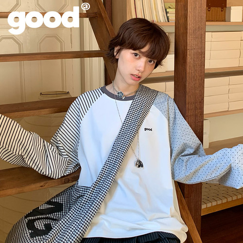 美好商店撞色拼接上衣