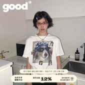 boy墨镜说唱小狗纯棉短袖 美好商店MeihaoStore cool T恤