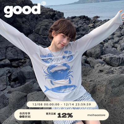 美好商店海产印花宽松上衣