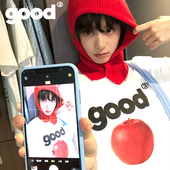 美好商店MeihaoStore轻松打造夏日清爽感 T恤 good红苹果短袖