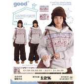 美好商店MeihaoStore「木马乐园」灰色费尔岛带毛领连帽卫衣外套