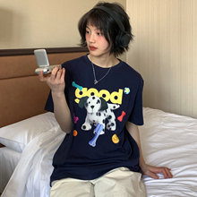 美好商店MeihaoStore玩具斑点狗good动物系列印花休闲宽松短袖T恤