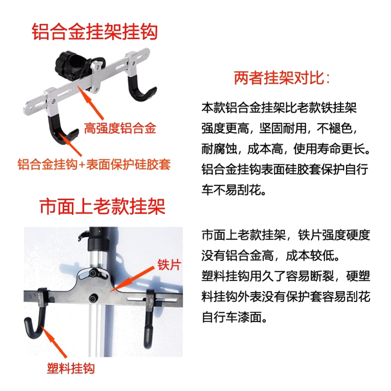 爱骑驿自行车挂架四脚顶天柱立式