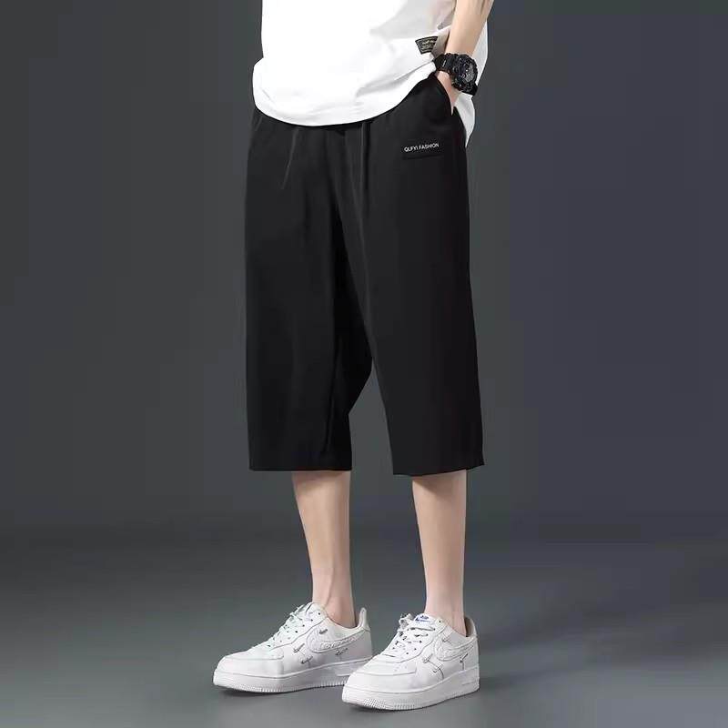 冰丝短裤男七分裤夏季薄款宽松运动裤男士潮流韩版速干7分裤中裤