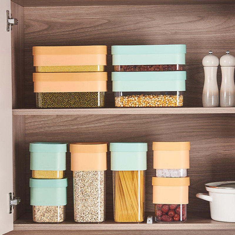 食品级密封罐透明厨房五谷杂粮收纳盒子塑料零食干货茶叶面条储物