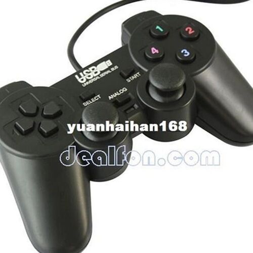 USB Double Shock PC Computer Wired Game Controller Joystick