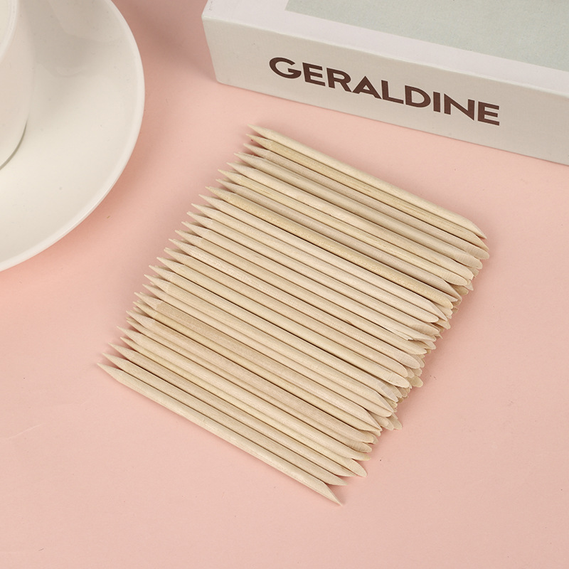 Wood Sticks Pusher Cuticle Remove forks nail Manicures Tools